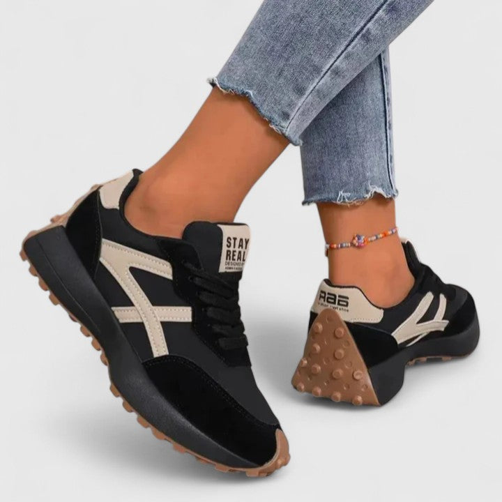 Lore | Chunky Lace-Up Platform Sneakers with Contrast Trim