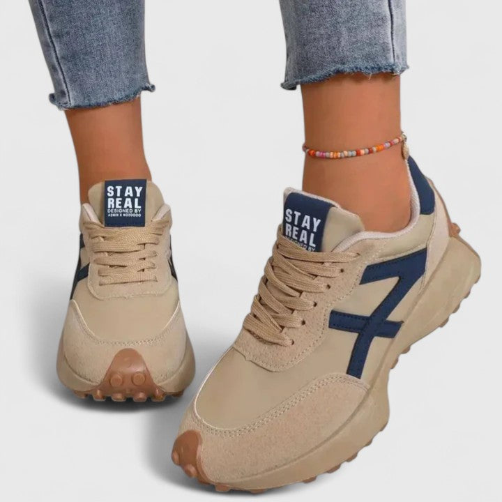 Lore | Chunky Lace-Up Platform Sneakers with Contrast Trim