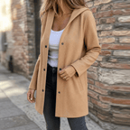 Juno | Oversized Hooded Button-Front Cardigan with Pockets