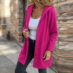 Juno | Oversized Hooded Button-Front Cardigan with Pockets