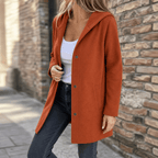 Juno | Oversized Hooded Button-Front Cardigan with Pockets