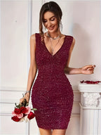 Hillevi | Glitter Bodycon Cocktail Dress for Women