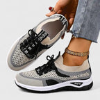 Nadelora | Lace-Up Knit Sneakers with Cushioned Sole for Women
