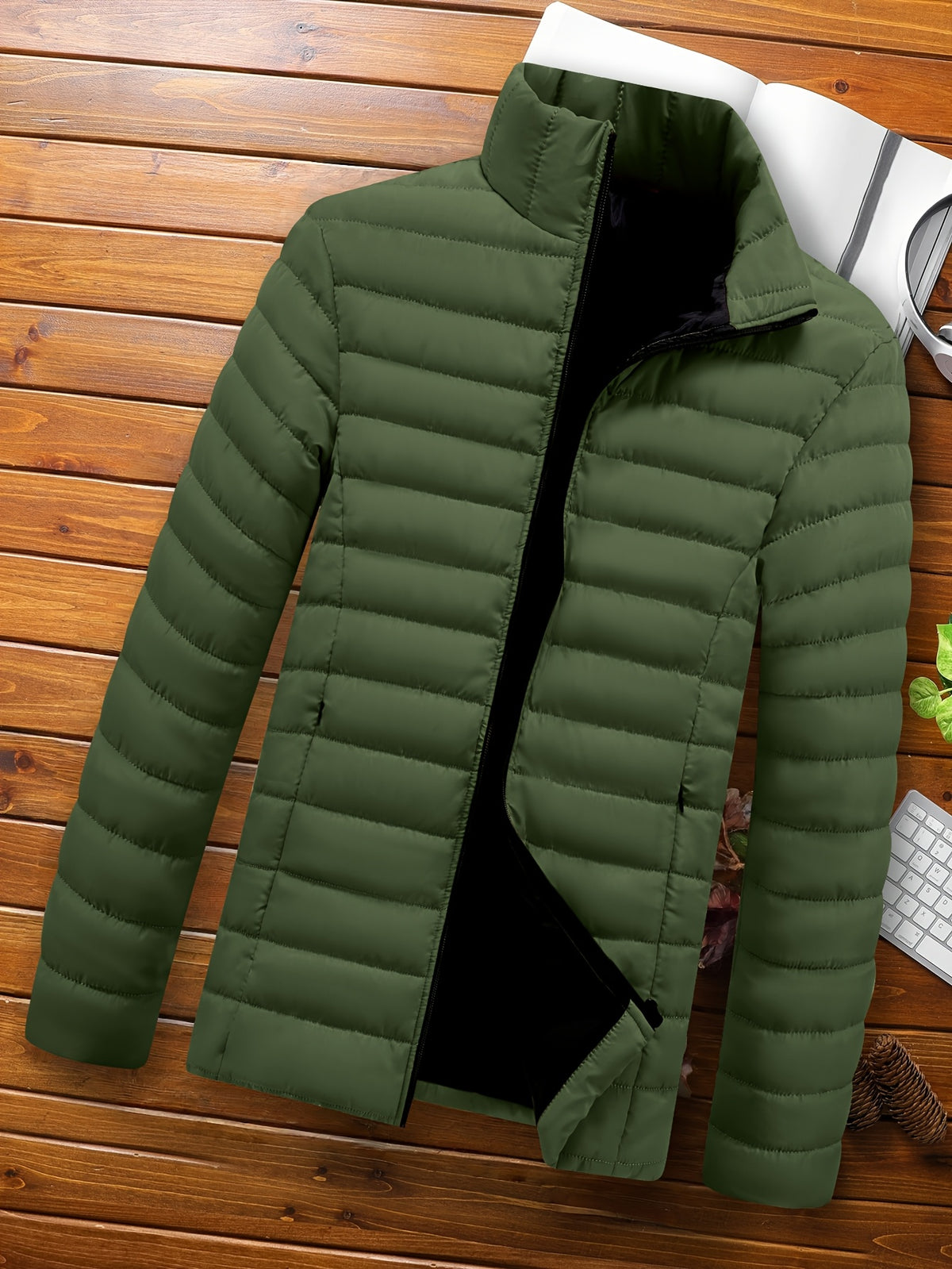 Conrad | Quilted Stand Collar Bomber Jacket for Men