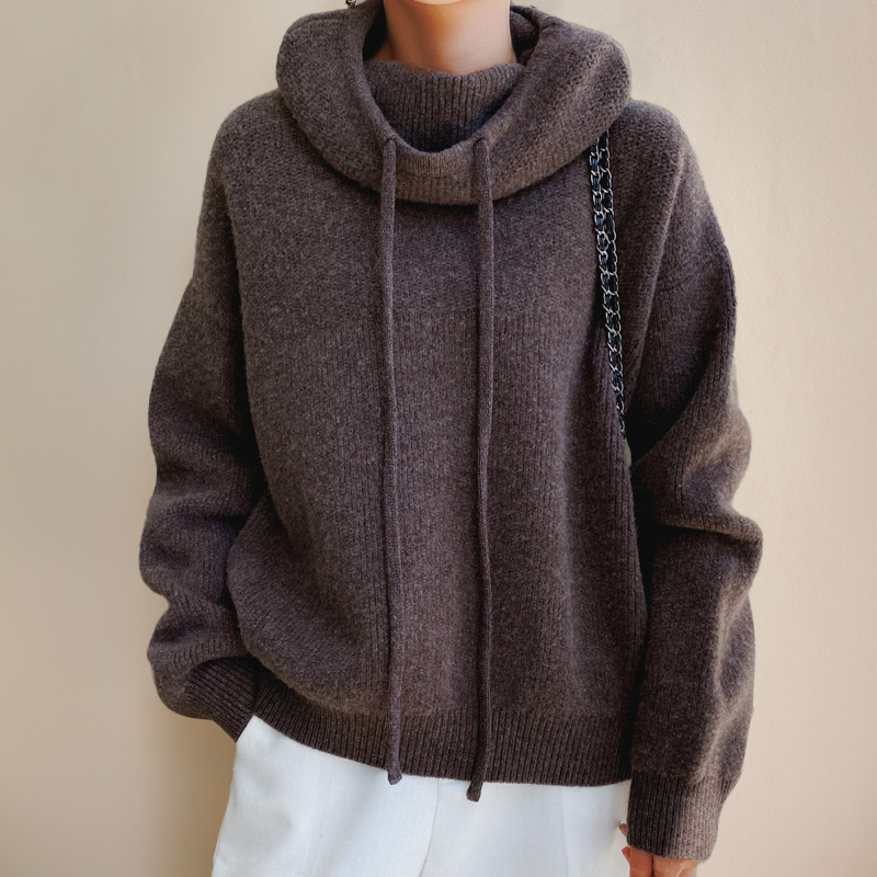 Skye | Ribbed Turtleneck Sweater with Long Sleeves for Women