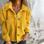 Emilia | Notch Lapel Longline Coat with Button-Front for Women