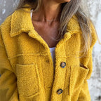 Emilia | Notch Lapel Longline Coat with Button-Front for Women