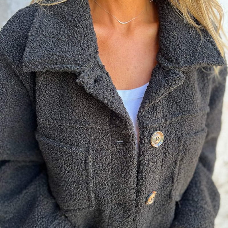 Emilia | Notch Lapel Longline Coat with Button-Front for Women