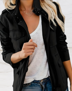 Chiara | Utility Longline Jacket with Four Pockets for Women