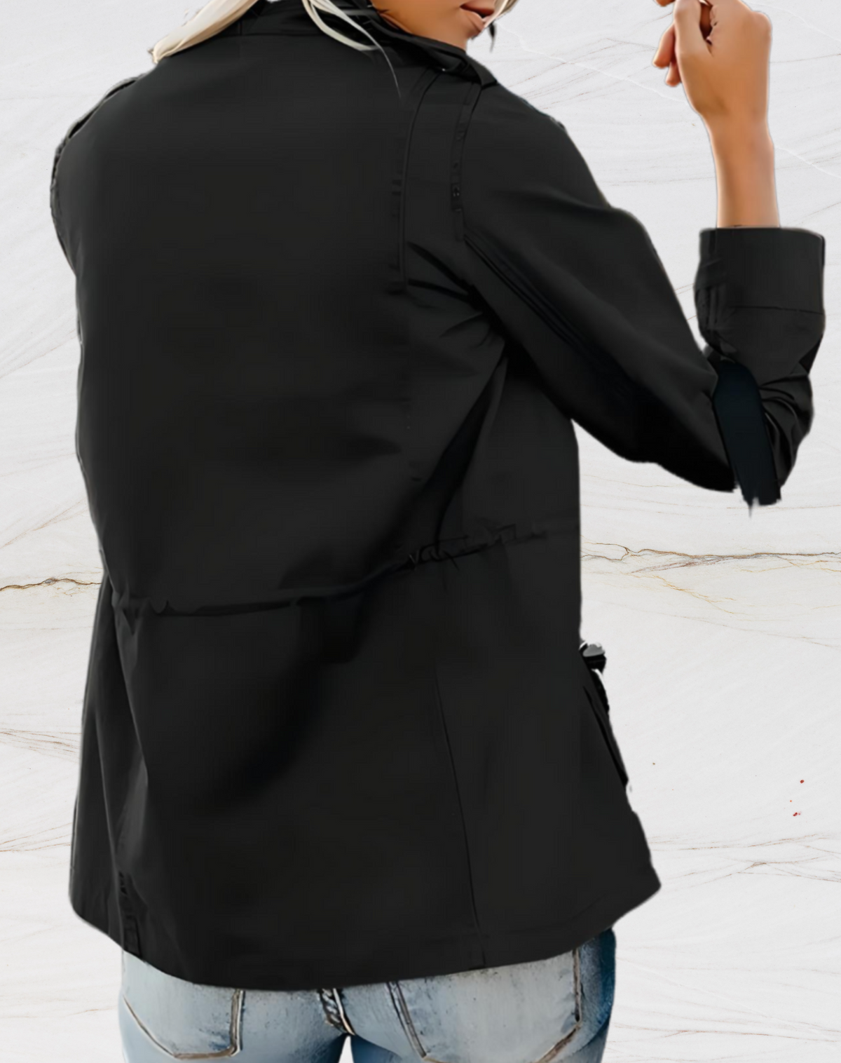 Chiara | Utility Longline Jacket with Four Pockets for Women