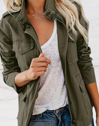Chiara | Utility Longline Jacket with Four Pockets for Women