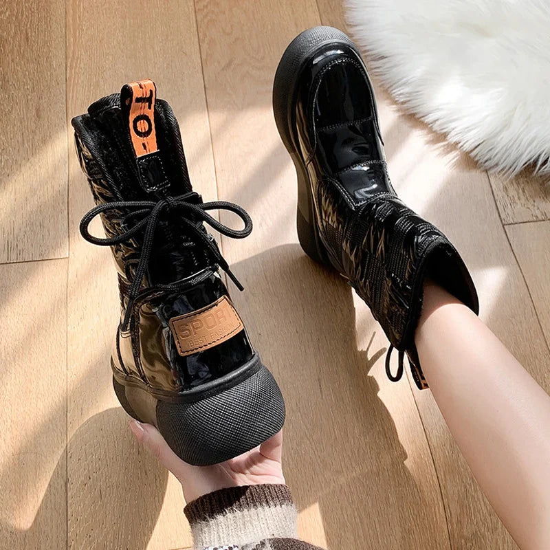 Mabley | Quilted Chunky Sole Waterproof Boots for Women