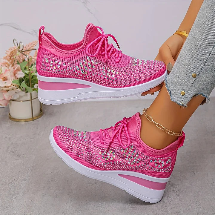 Nadalynn | Rhinestone Mesh Slip-On Sneakers for Women