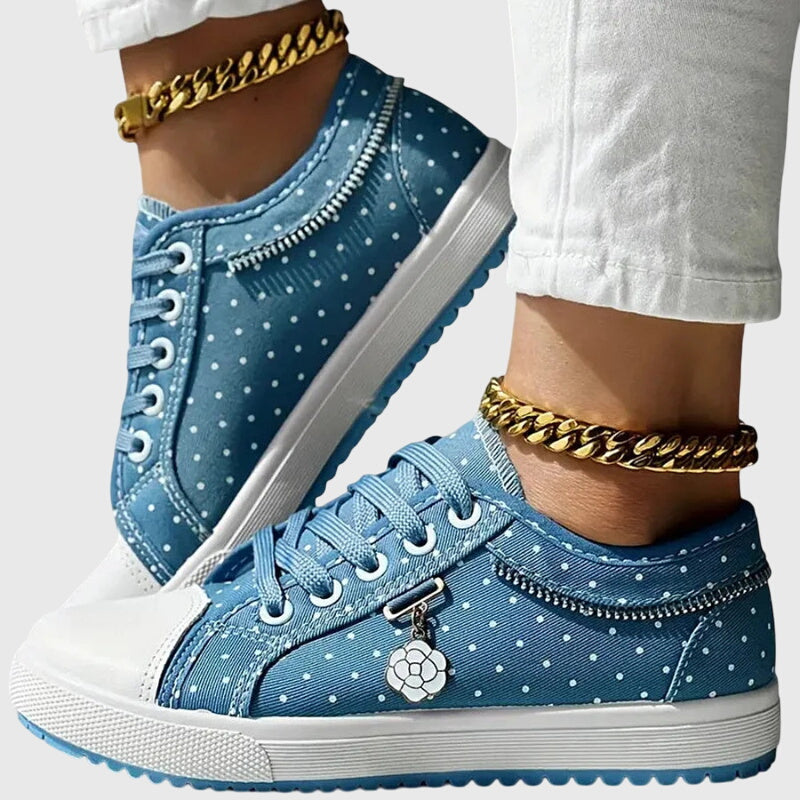 Louise | Wide-Fit Lace-Up Sneakers with Arch Support for Women