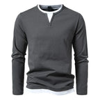 Vincent | Ribbed Crew Neck Long Sleeve Shirt for Men