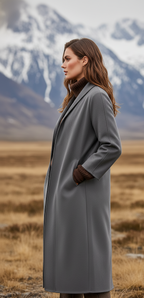 Nancy | Structured Pea Coat with High Collar for Women