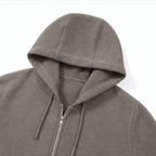Amber | Zip-Front Hooded Ribbed Midi Cardigan for Women