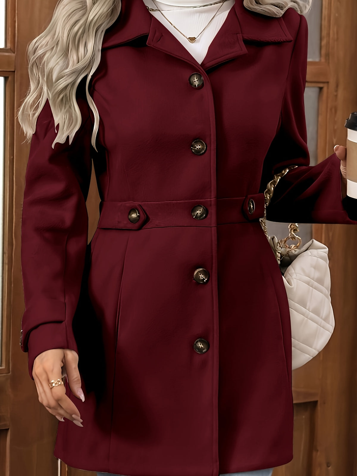 Madelief | Belted Notch-Lapel Tailored Coat for Women