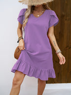 Corinne | Ruffled A-Line Homecoming Dress with V-Neck for Women