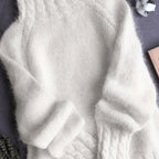 Odalys | Ribbed Turtleneck Cable Knit Sweater for Women