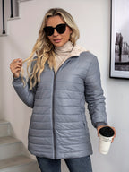 Claudia | Winterjacke Damen Wattiert mit Kapuze for Women