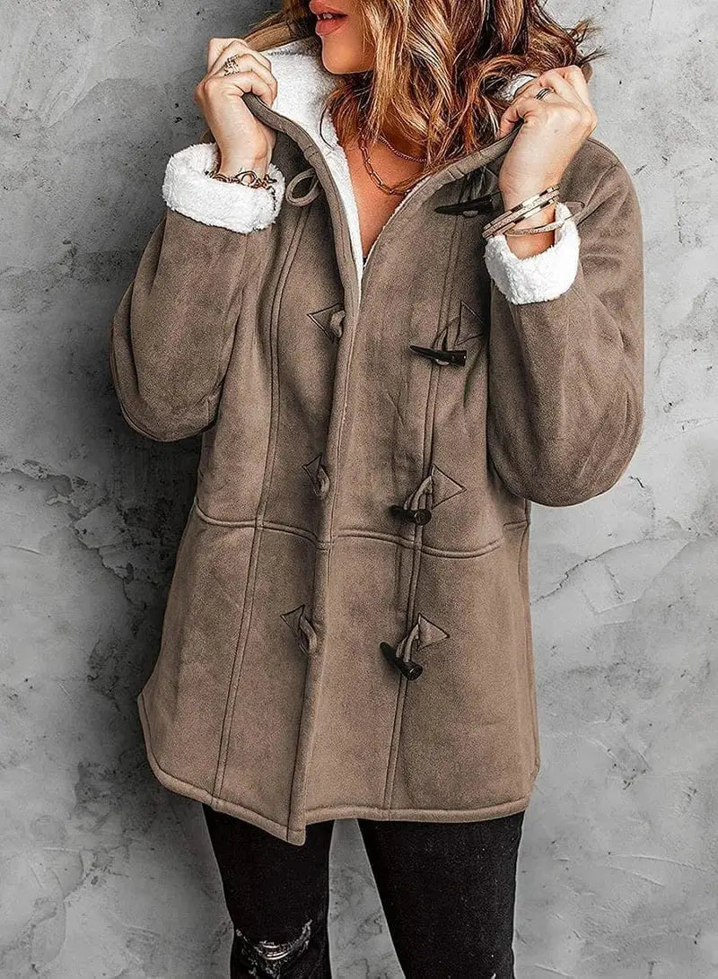 Sorina | Fleece-Lined Hooded Coat with Tailored Fit for Women