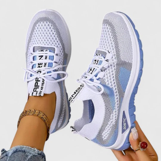 Nadelora | Lace-Up Knit Sneakers with Cushioned Sole for Women