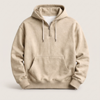 Dawson | Quarter-Zip Washed Hoodies with Ribbed Hem for Men