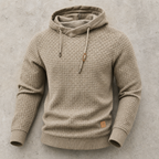 Theophile | Waffle-Knit Cowl-Neck Hoodie for Men