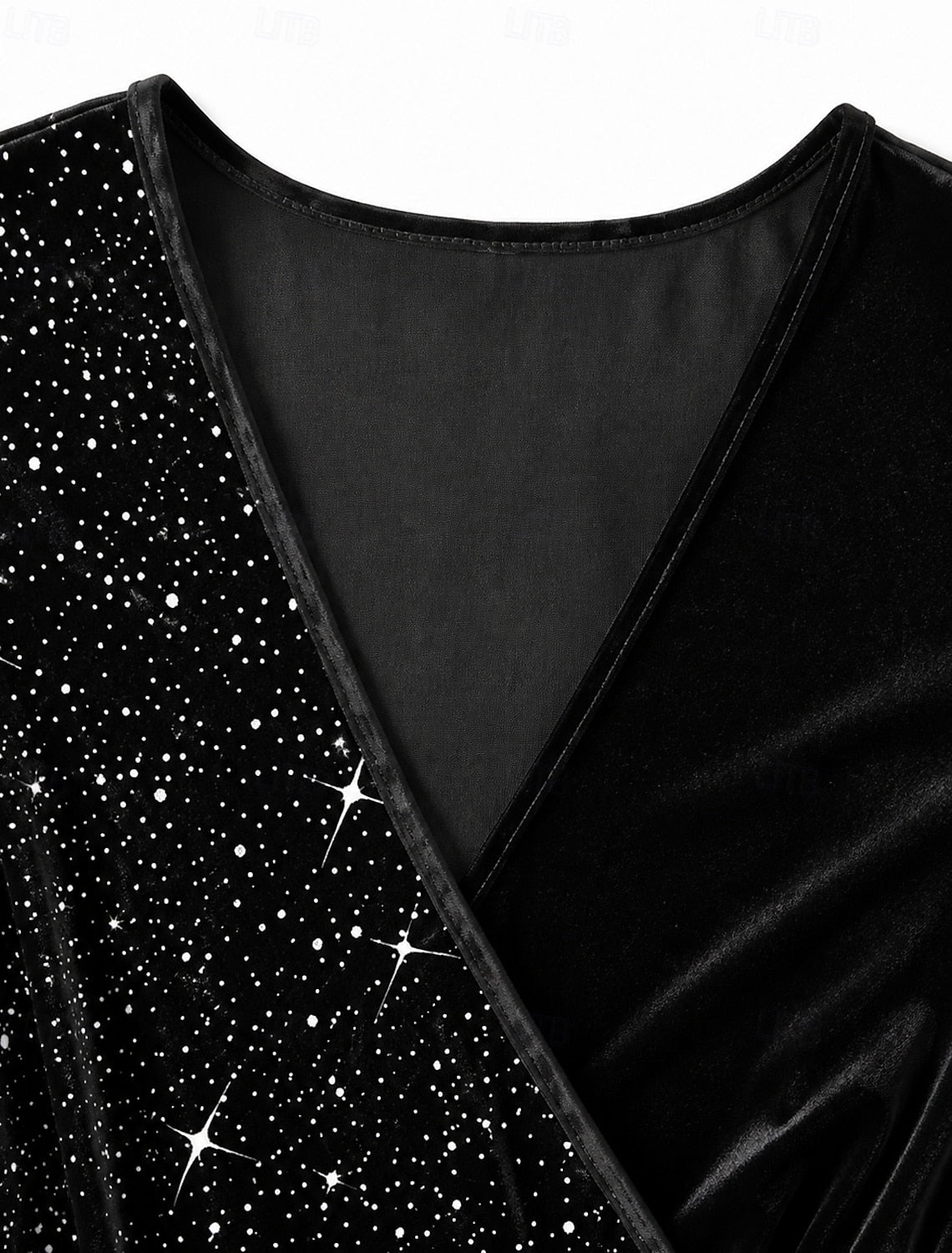 Emma | Sequin Velvet Wrap Mini Dress for Women