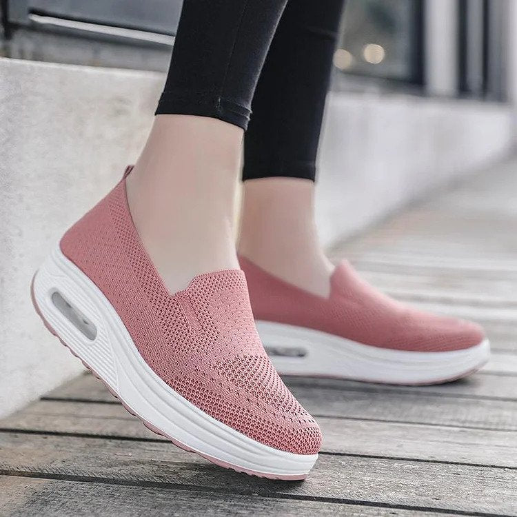 Nova | Cushioned Slip-On Sneakers with Ribbed Trim for Women