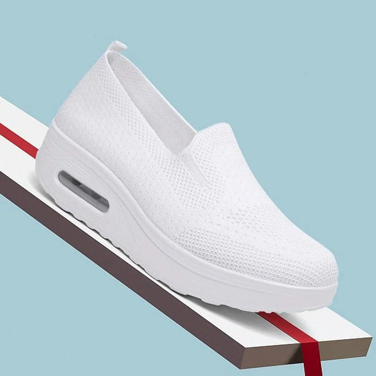 Nova | Cushioned Slip-On Sneakers with Ribbed Trim for Women
