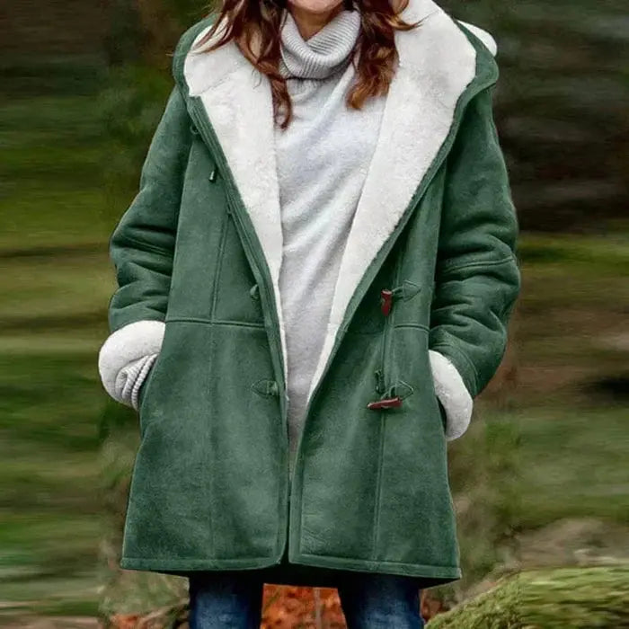 Sorina | Fleece-Lined Hooded Coat with Tailored Fit for Women