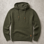 Theophile | Waffle-Knit Cowl-Neck Hoodie for Men
