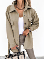 Melina | Double-Breasted Trench Coat with Lapel Collar for Women