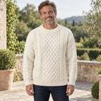 Coby | Cable Knit Sweater with Crewneck for Men