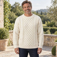 Coby | Cable Knit Sweater with Crewneck for Men