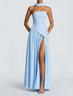 Farah | Strapless High-Slit Maxi Cocktail Dresses for Women