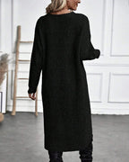 Hedvig | Ribbed Knit Wrap-Front Sweater Dress for Women
