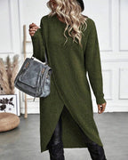 Hedvig | Ribbed Knit Wrap-Front Sweater Dress for Women