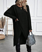 Hedvig | Ribbed Knit Wrap-Front Sweater Dress for Women
