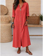 Erika | A-Line Midi Cocktail Dresses with Crew Neck for Women