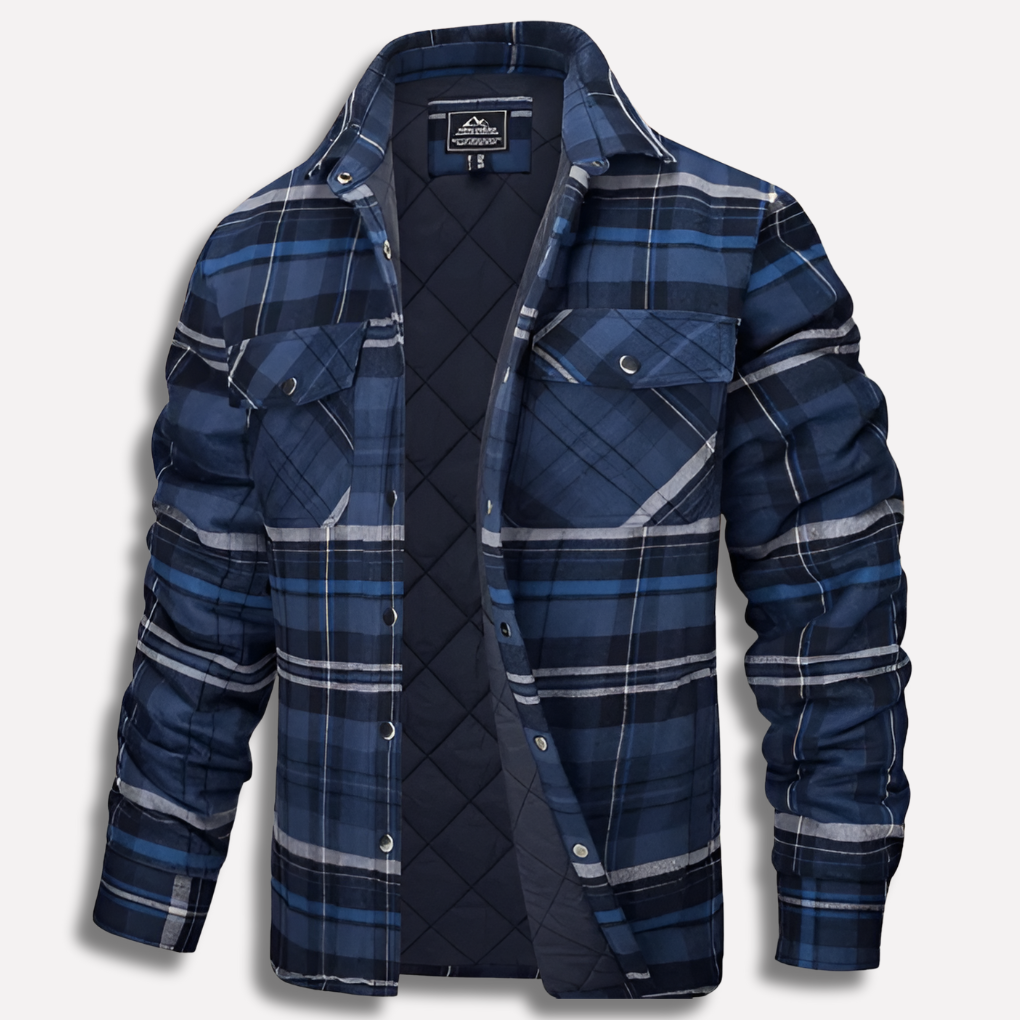 Rhys | Checkered Button-Front Flannel Shirt for Men