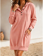 Felicia | Snowcoming Dress Hooded Shift Mini Dress for Women