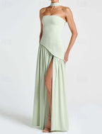 Farah | Strapless High-Slit Maxi Cocktail Dresses for Women