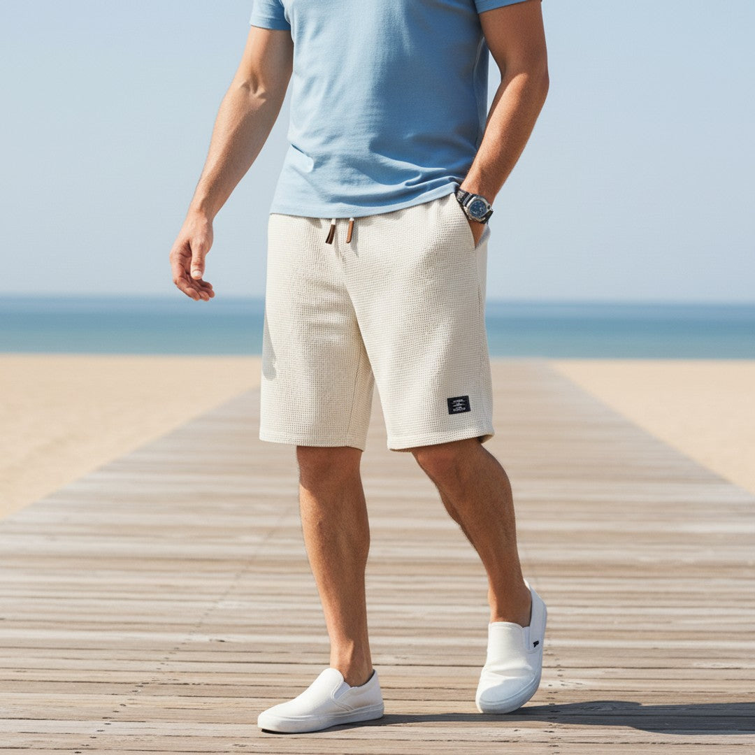 Men's Relaxed-Fit Woven Shorts - Drawstring Waist Summer Casual