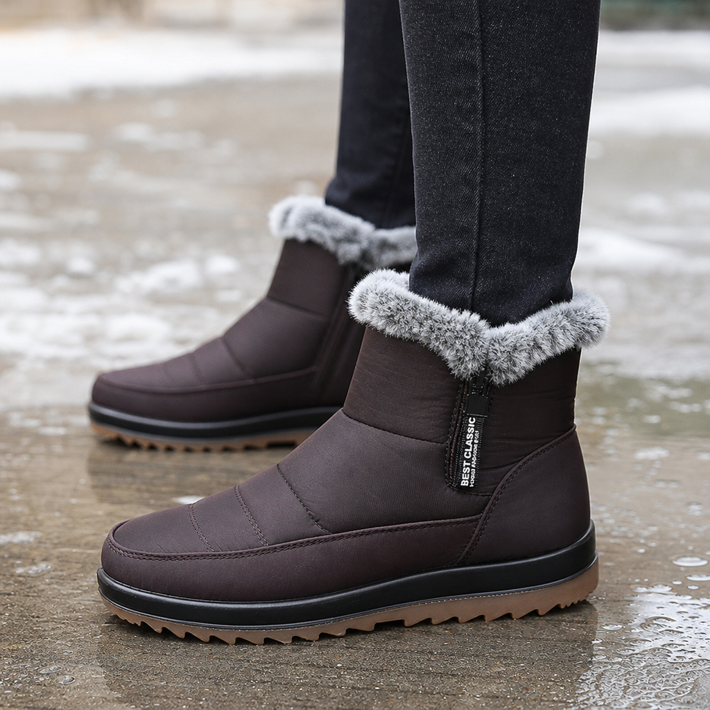 Sabina Faux Fur-Lined Slip-On Snow Boots for Women