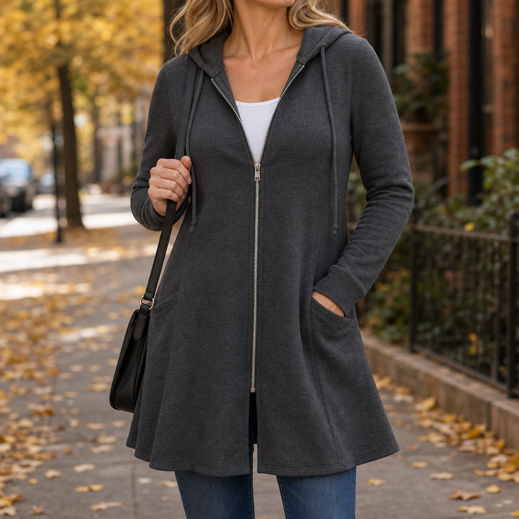 Angelique Longline Hooded Full-Zip Jacket for Women