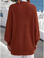 Florence | Ribbed Knit Longline Open-Front Cardigan for Women