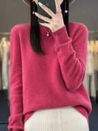 Nadalie | Ribbed Crew Neck Oversized Pullover Sweater for Women